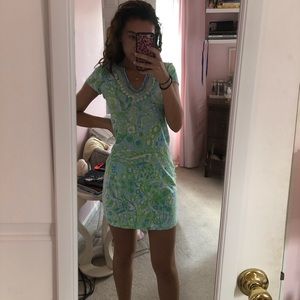 Green and blue LILLY PULITZER shift dress